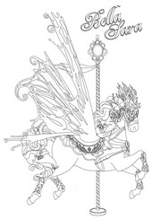 coloriage bella sara manege enchante